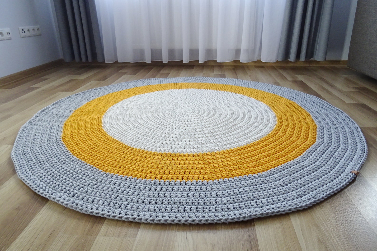 Yellow Round Rug Yellow Bedroom Decor Round Rug for Living Etsy