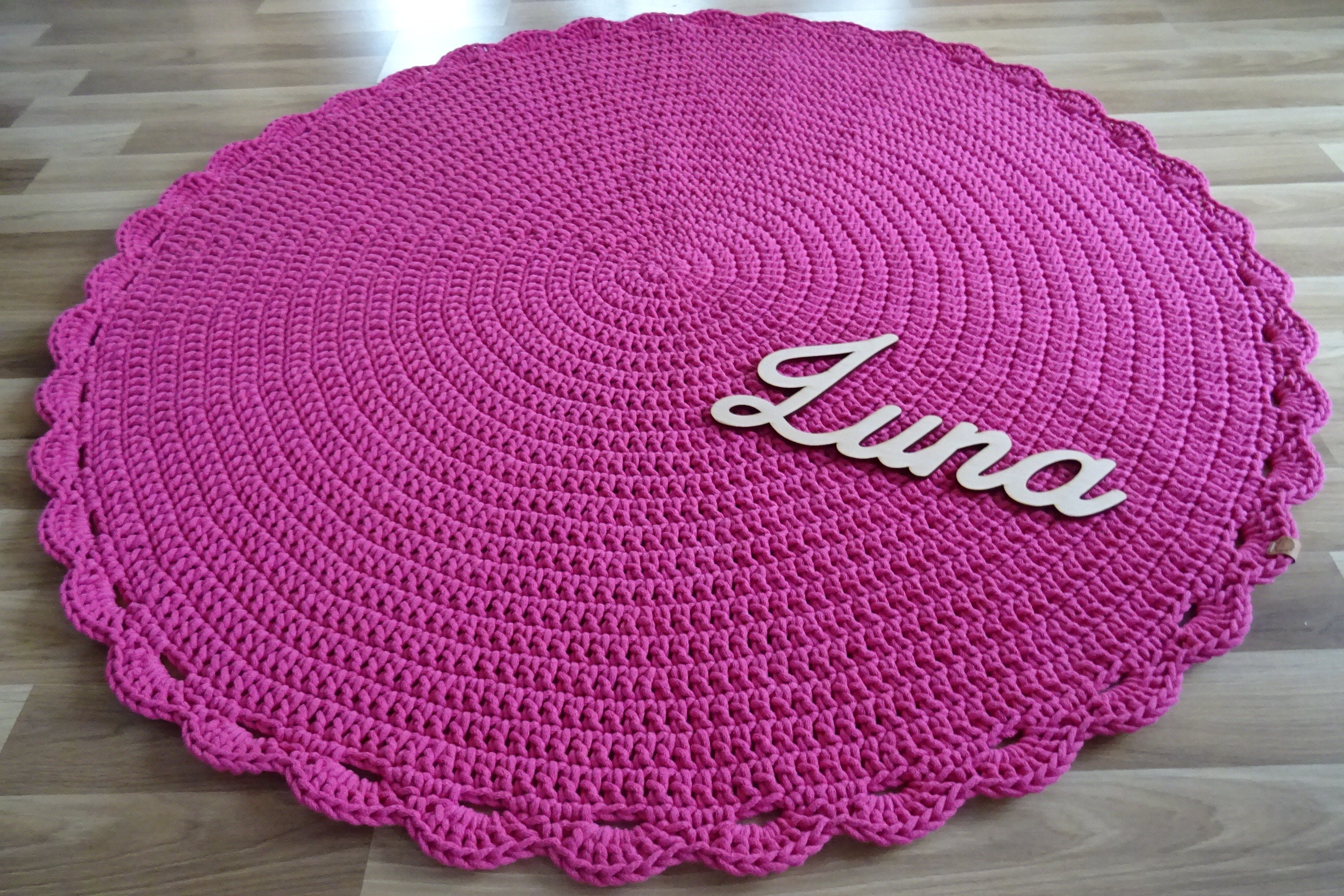 Pink round rug for girl NURSERY RUG GIRL small round rug Etsy