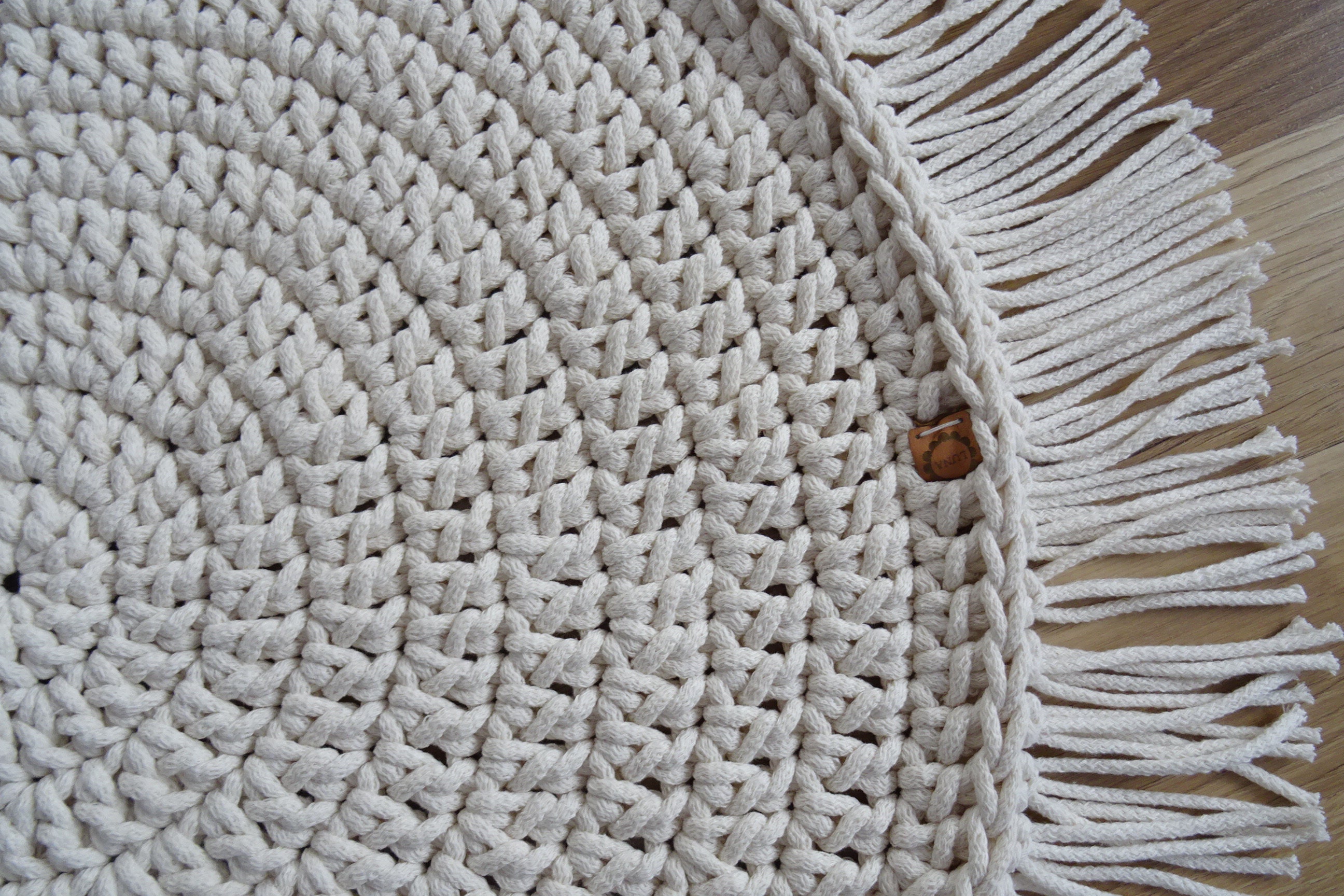 Boho round rug with fringe Ivory round rug boho nursery rug Etsy