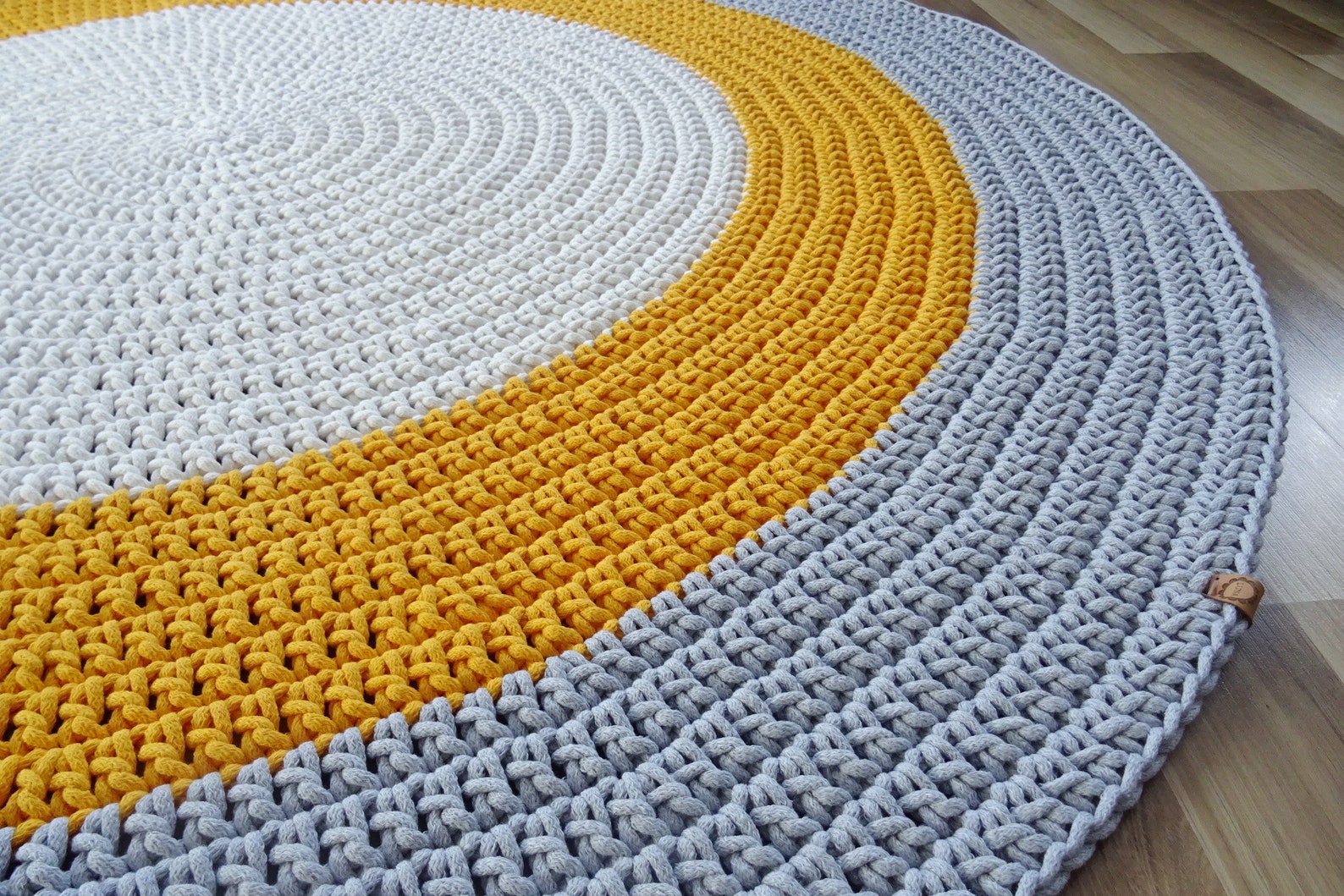 Yellow Round Rug Yellow Bedroom Decor Round Rug for Living Etsy