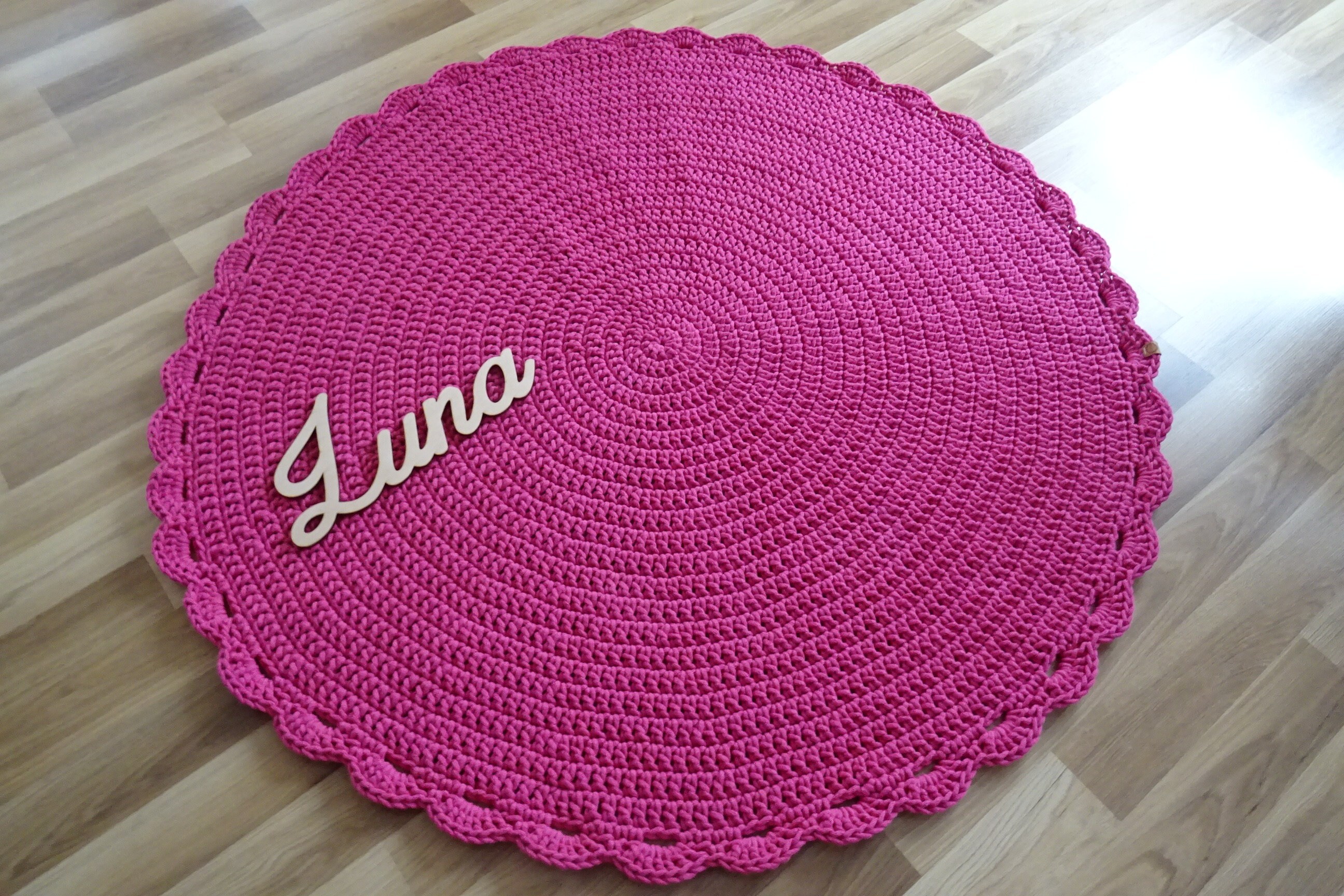 Pink round rug for girl NURSERY RUG GIRL small round rug Etsy