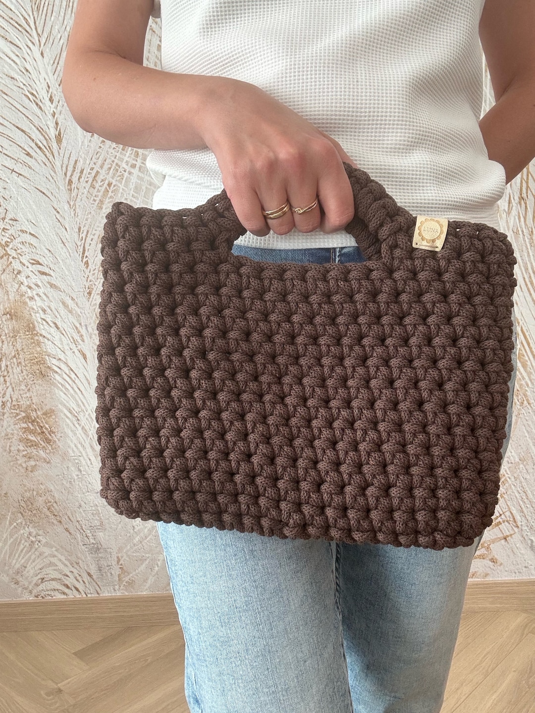 Carteras De Calidad A Crochet Bolso De Crochet Hecho A Mano: Monedero De  Cordón De Algodón - Main Image