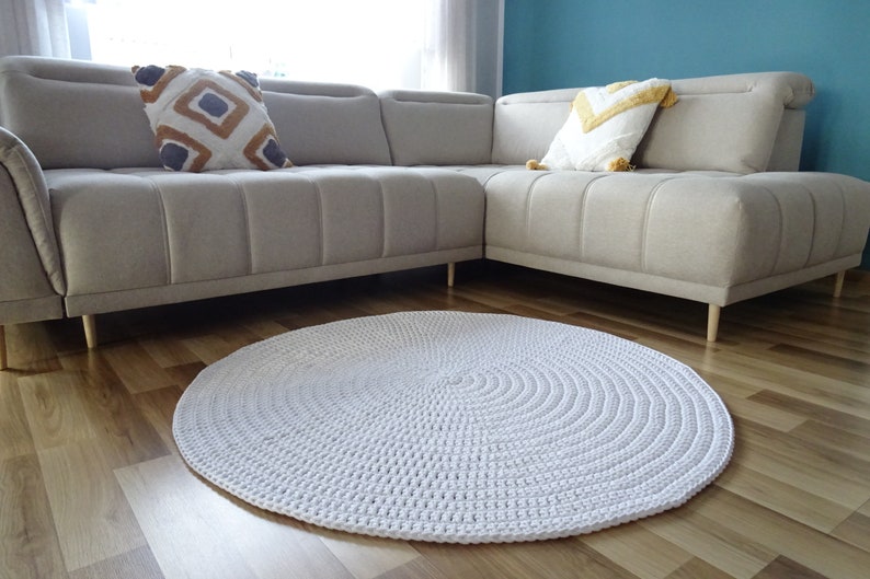 Tappeto rotondo bianco tappeto vivaio rotondo decorazione - Etsy Italia