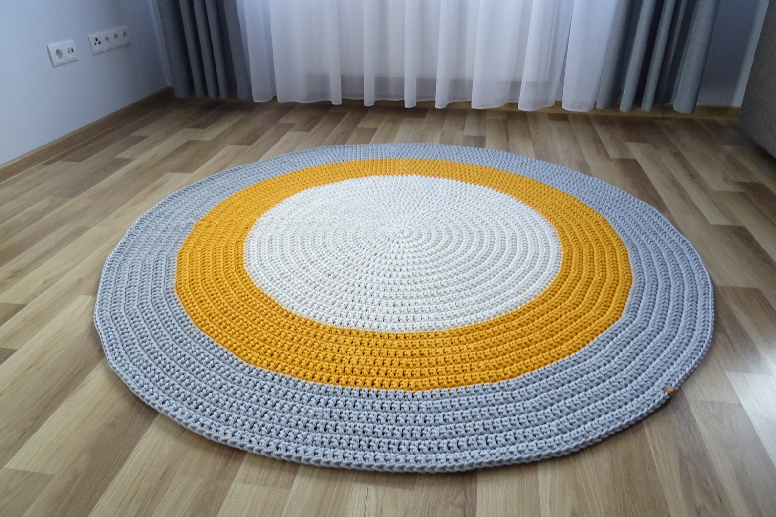 Yellow Round Rug Yellow Bedroom Decor Round Rug for Living Etsy