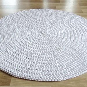 White round rug, nursery decor white, white carpet, bathroom rug round, teppich weiss, teppiche, badezimmer, tapis, alfombra, vloerkleed, zdjęcie 6