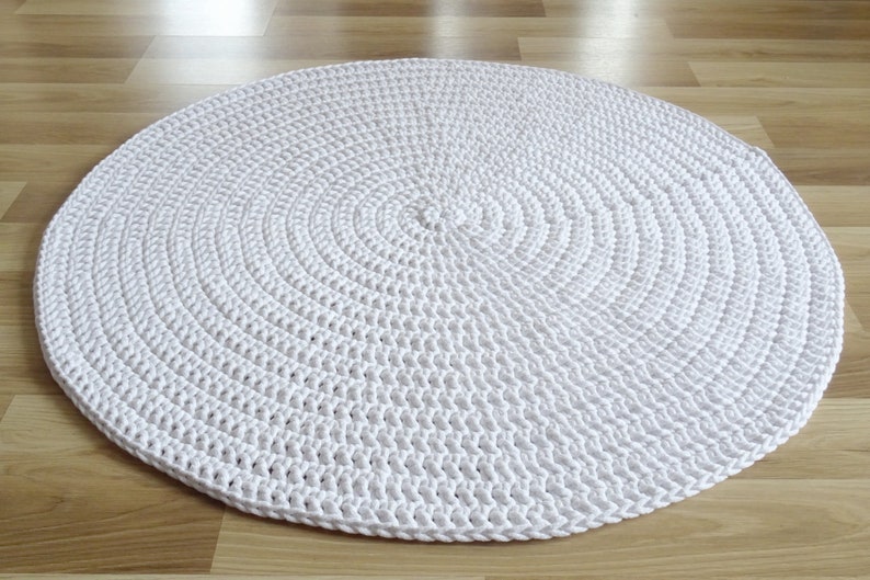 White round rug, nursery decor white, white carpet, bathroom rug round, teppich weiss, teppiche, badezimmer, tapis, alfombra, vloerkleed, zdjęcie 6