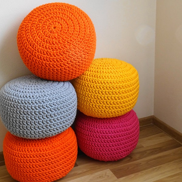 CROCHET POUF, toddler room decor, pouf ottoman, pouff, floor pouf, ottomans, pouf rond, ottomans and pouf, nursery decor boy,toddler room