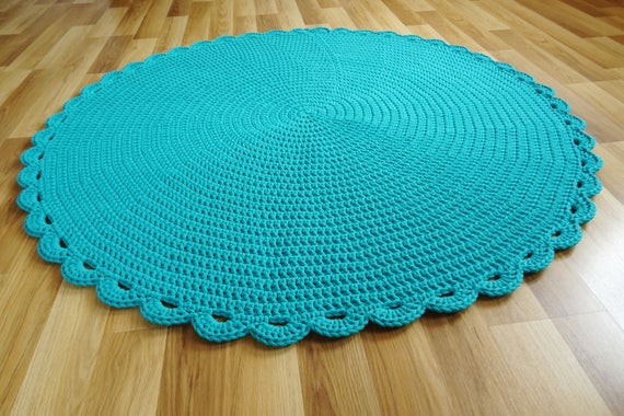Runder Teppich Kinderzimmer Teppich Rund Teppich Gehakelt Etsy