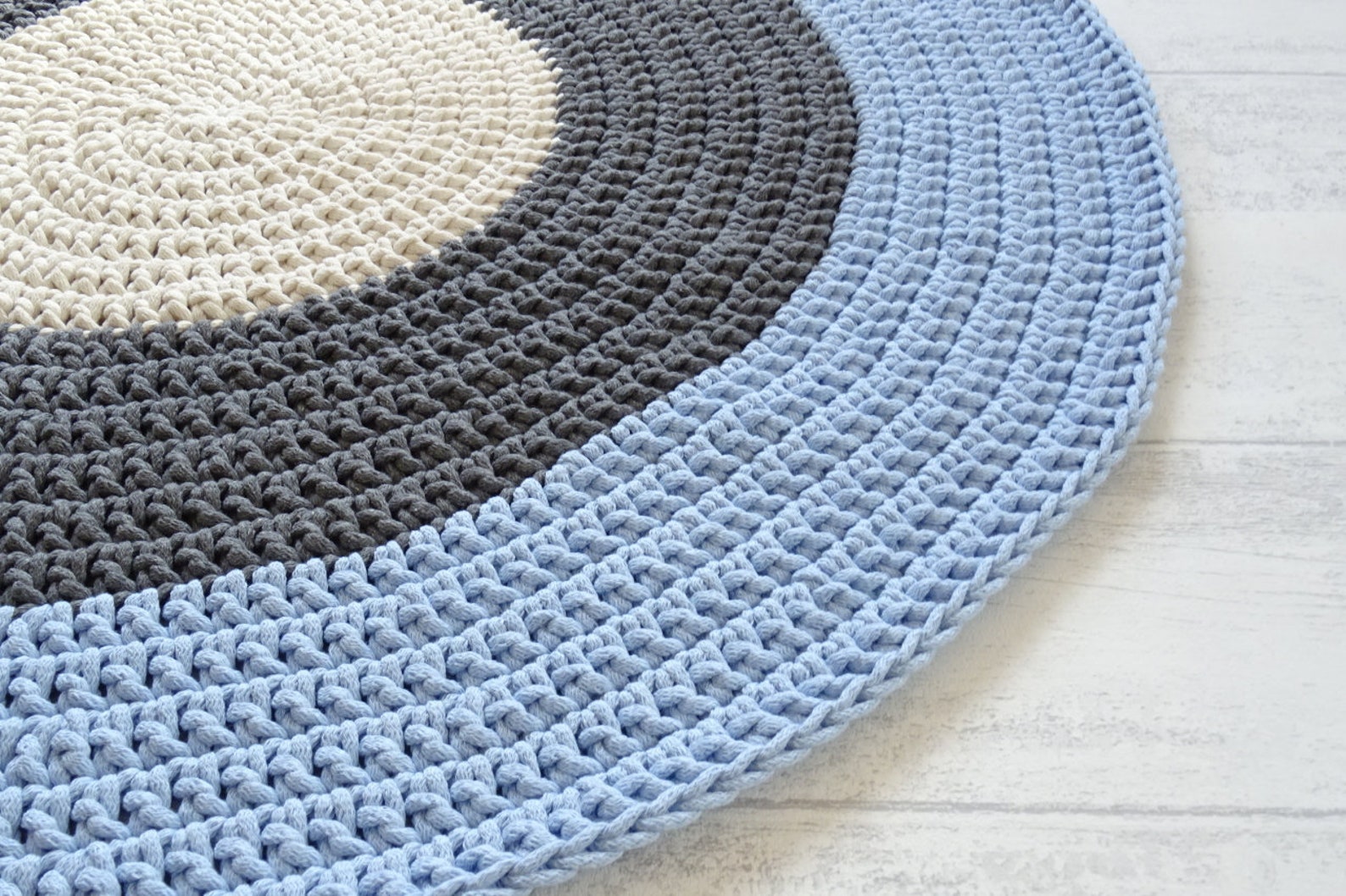 Baby Blue Round Rug Carpet Kids Room Nursery Decor Boy Area Etsy