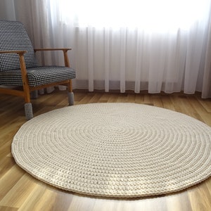 Ivory round rug, Baby Room Rug, Large round rug, Girl Nursery Rug, Many colors, Nursery Room Rug, Rugs for Living Room, Rug for kitchen