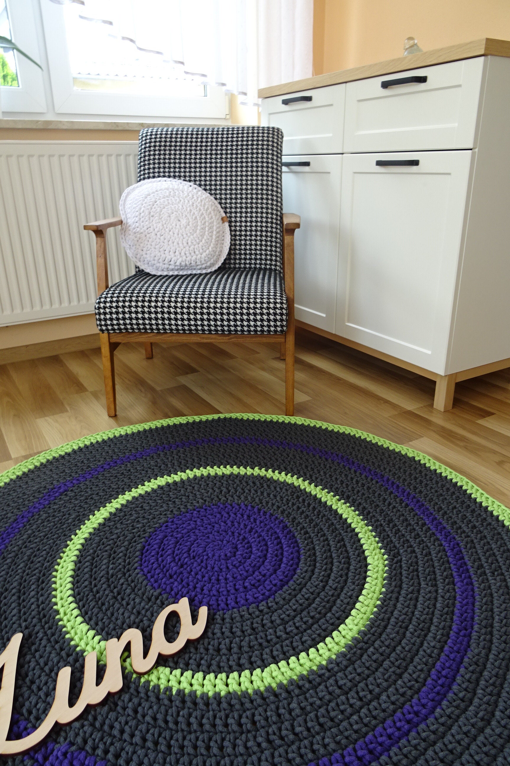 Colorful kids rug large nursery rug small round rug for baby Etsy