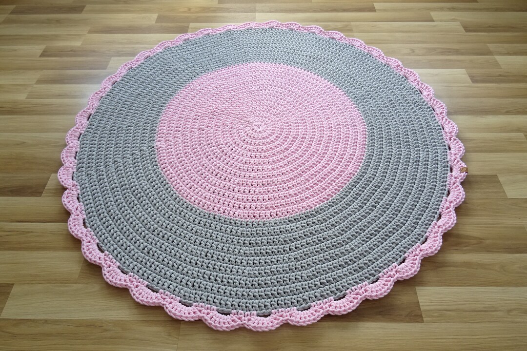 ROUND RUG, Nursery Rug, Princess Bedroom Decor, Pink Bedroom Decor
