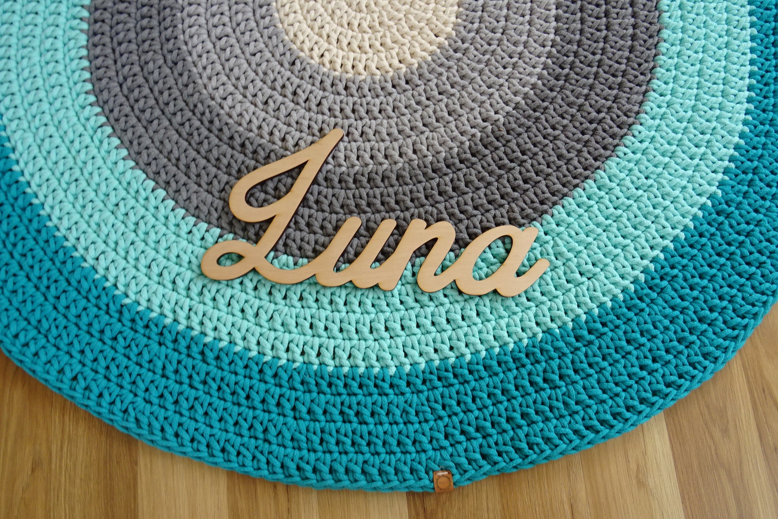 Round Rug Nursery Rug Crochet Rug for Kids Room Washable Etsy