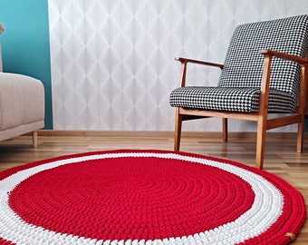 Alfombra circular roja, alfombra redonda estética, alfombra cirlce estética, alfombra de área de acento, alfombra de baño suave, alfombra de decoración del hogar, alfombra colorida, alfombra circular roja