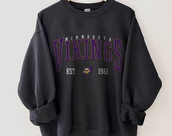 Vintage Style Minnesota Football Crewneck, Minnesota Football Sweatshirt, Football Sweatshirt, Minnesota Vikings Sweatshirt, Football Fan