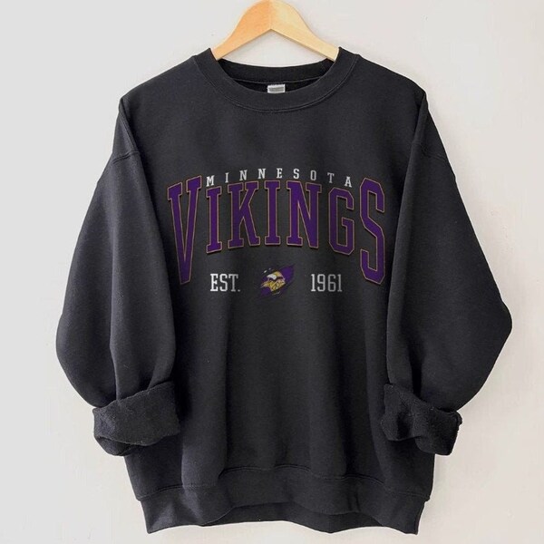 Vintage Style Minnesota Football Crewneck, Minnesota Football Sweatshirt, Football Sweatshirt, Minnesota Vikings Sweatshirt, Football Fan