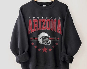 Pull ras du cou de football de l'Arizona de style vintage, sweat-shirt de football de l'Arizona, sweat-shirt de football américain, sweat-shirt de l'Arizona, cadeaux de fan de football