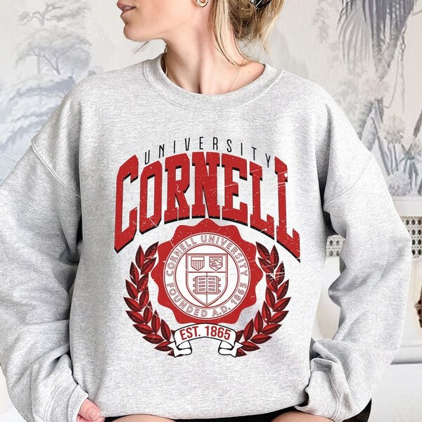 Vintage style Cornell University Sweatshirt, Cornell University Sweatshirt, Cornell College Sweatshirt, Cornell University Shirt