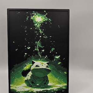 Pokemon / Hueforge / Poster artistico / Stampa 3D / Bulbasaur / Arte da tavolo / Arte da parete / Sereno / Originale
