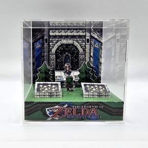 Zelda | Okarina der Zeit 2D | Würfel Diorama | Handarbeit | Nostalgische | Gaming Dekor