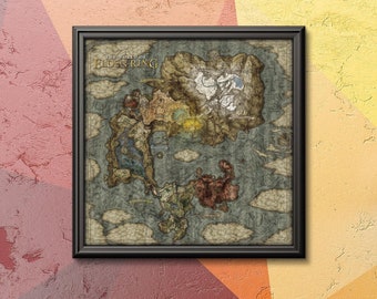 ダークソウル イラスト版 ロードランの世界地図 - Etsy 日本