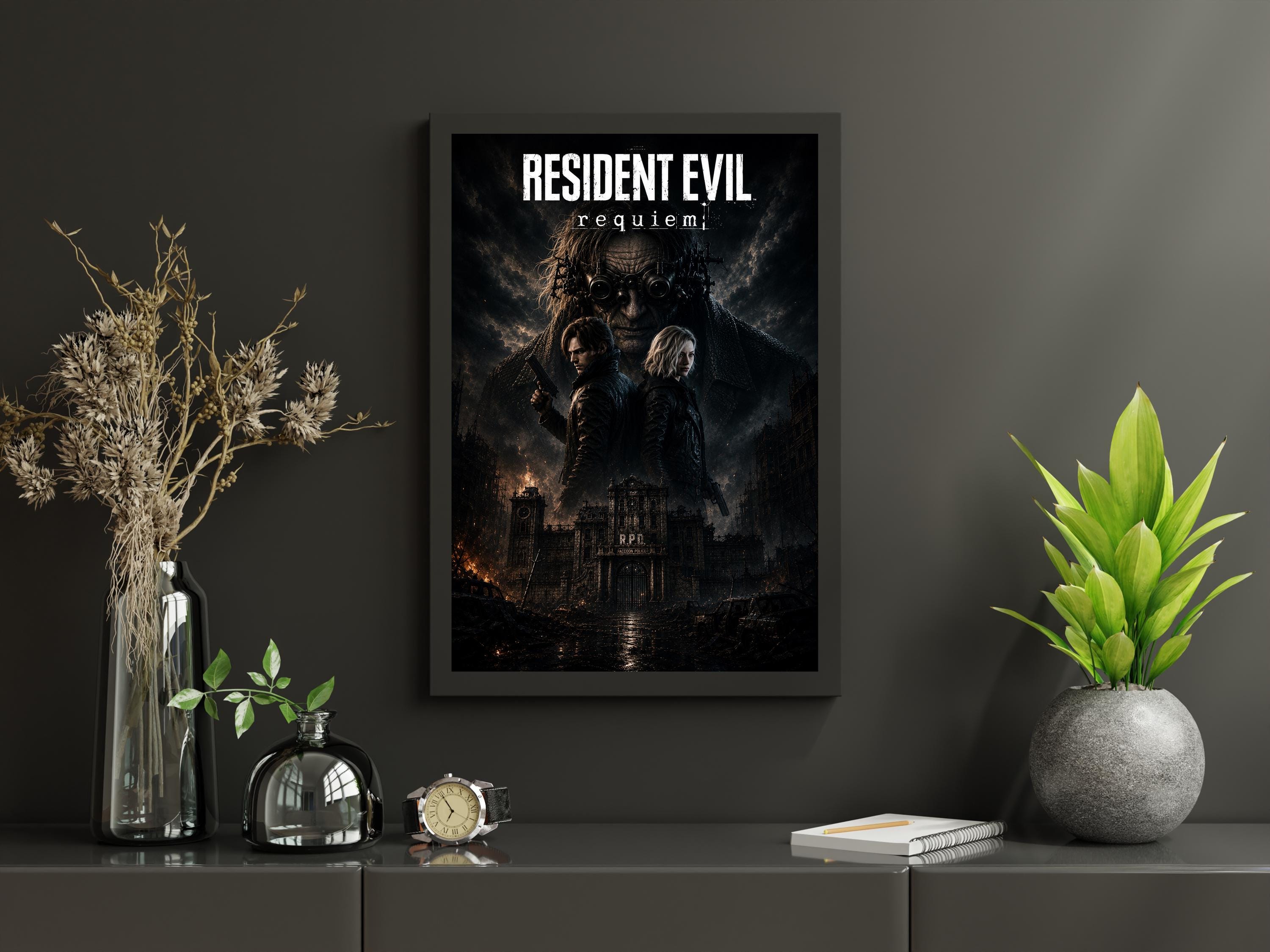 Requim Rpd Resident Evil Requiem RPD Poster Print, Cinematic Survival Horror Wall ...