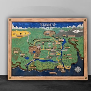 Stardew Valley | Kaart | Gamen | Handgemaakt | Dorp | Spel | Fysiek item: