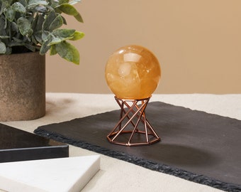 Honey Calcite Sphere