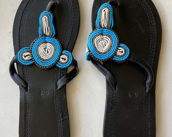 Hand made beaded sandals