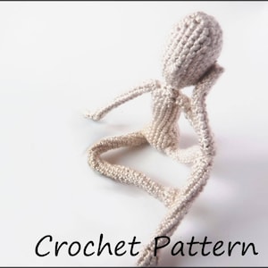 Unique Bendable Poseable 10 1/2 inch (26.67 cm) Tall Amigurumi Doll Base - Design Your Own! Delightful Toy Crochet Pattern