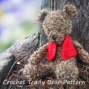 Teddy Bear Crochet Pattern - Georgie Bear - Crochet Amigurumi Bear Pattern - Fun Toy -  US and UK pattern