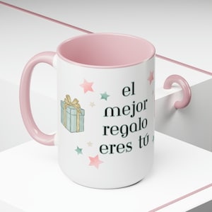 El Mejor Regalo Eres Tú Ceramic Two-Tone Coffee Mugs, 15oz - Taza de Ceramica para Cafe, Te, etc.