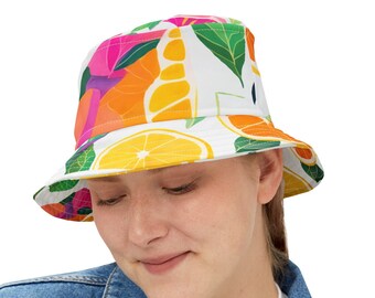 Limonada Bucket Hat (All Over Print) Summer Beach Poolside Trendy Hat