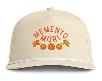 Memento Mori Rope Hat | Día de los Muertos Hat | All Souls Day | Cempasúchil Marigold | Catholic Trucker Hat | All Hallows Eve