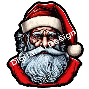 Santa Clause PNG, T shirt design, Christmas png, sublimation png,
