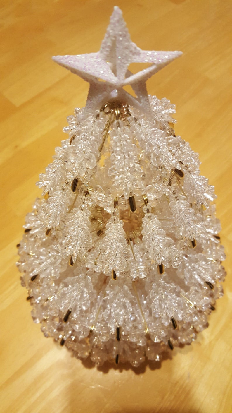White Beaded Christmas Tree Kit NEW Custom Design Etsy