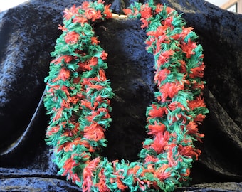Fur Yarn Scarf Necklace 12 - 18" Various Colors Available Homemade NEW W/Magnetic Closure