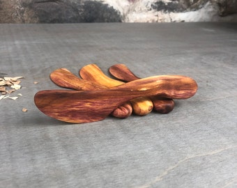Cuchillo para untar mantequilla de madera de ciruelo hecho a mano, decoración de cocina