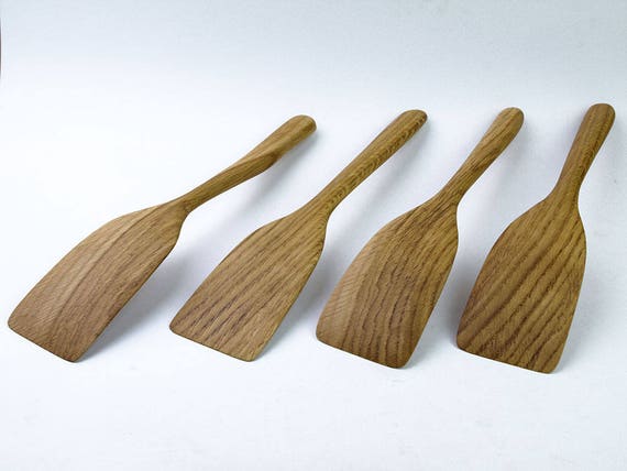 Cucina in legno di quercia piccola spatola cucina utensili fatti a mano,  spatole di legno personalizzate, set regalo spatola per cuoco, decorazioni  per la cucina in legno -  Italia