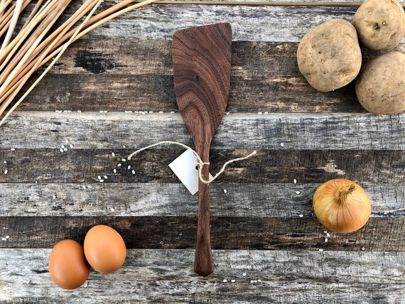 Spatola inox Cucina Hamburger manico legno ulivo - DUE BUOI Knives
