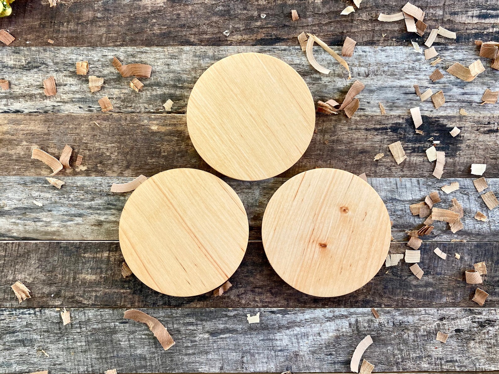 Blank wooden circles Set of 10 blanks Unfinished wood Etsy