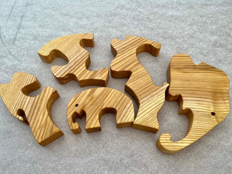 Elephant Wooden Puzzle, Animal Puzzle for Kids, Safari Animals ...