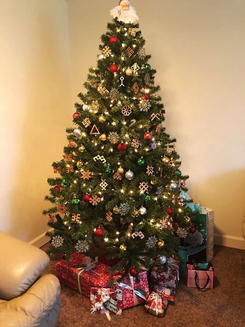 Ancient Pagan Symbol the Adder Sign Christmas Tree Decor Etsy UK