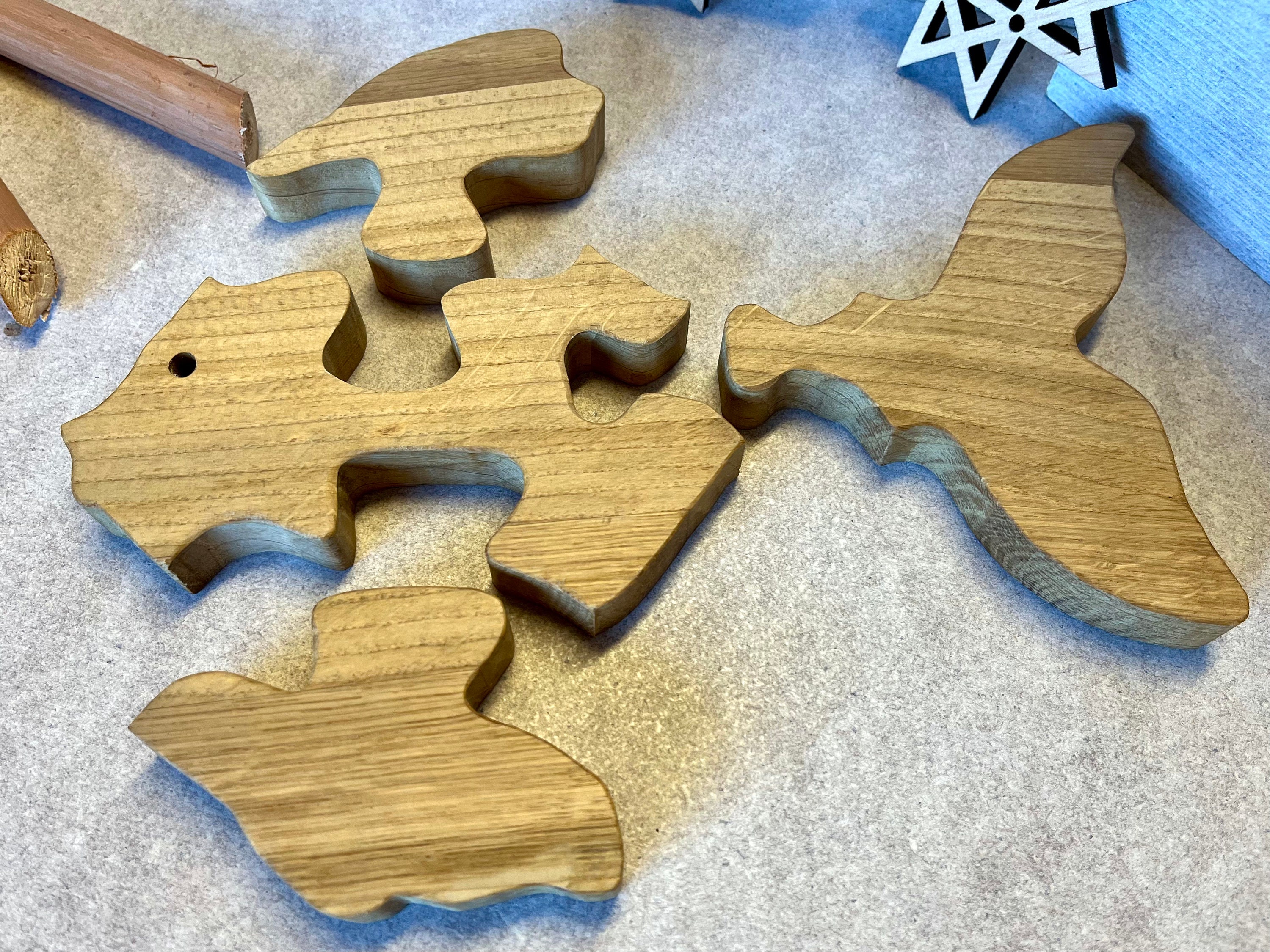 Fish Puzzle for Children, Wooden Jigsaw Fish Form, Wooden Animal Toy ...