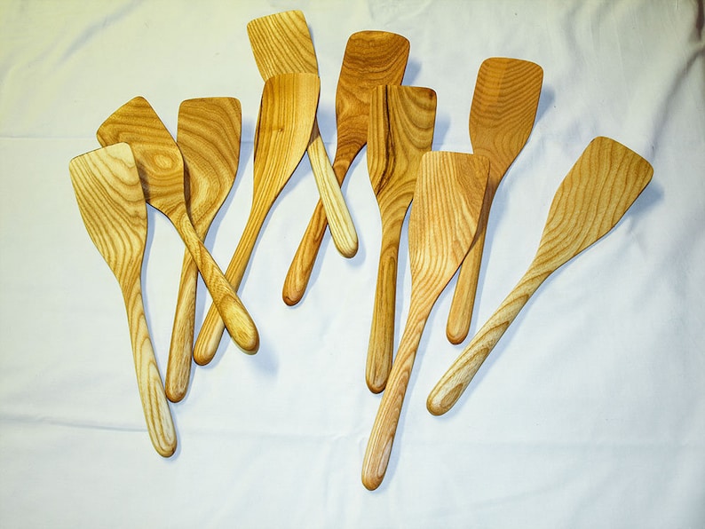 Wooden Cooking Spatulas Handmade Natural Wood Utensils Etsy