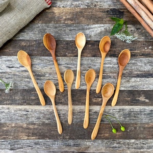 Set Di 3 Cucchiai Di Legno Di Teak Per Cucinare | Dimensioni Diverse Per Servire E Mescolare | Utensili Da Cucina Naturali