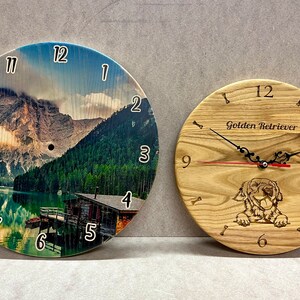 Unfinished Wooden Wall Clock, DIY Round Wood Clock, Blank Wood Clock ...