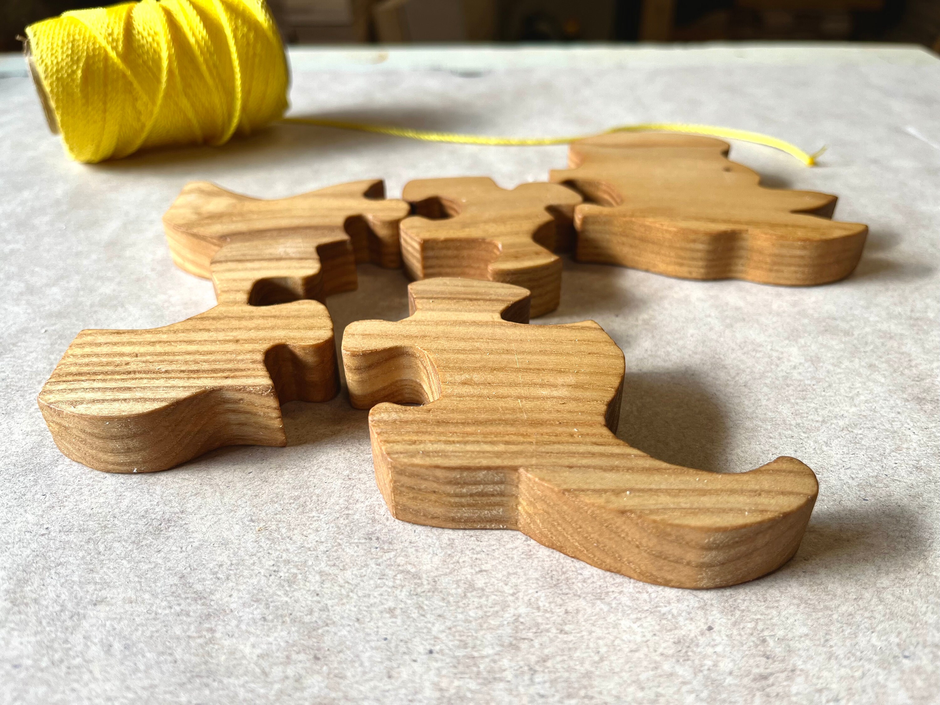 Holzpuzzle Für Kinder Ab 3 Jahren – Lernspielzeug Mit Huhn & Ente | Montessori-Spielzeug Aus Holz