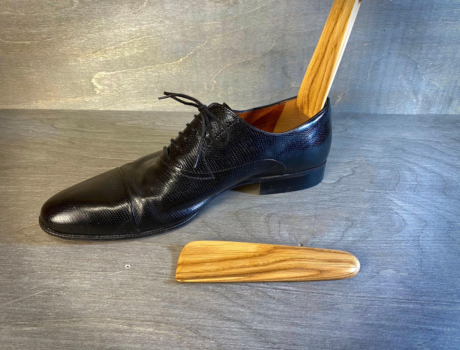 Oak Wood Mini Shoehorn Simple Pocket Shoespooner Handmade | Etsy