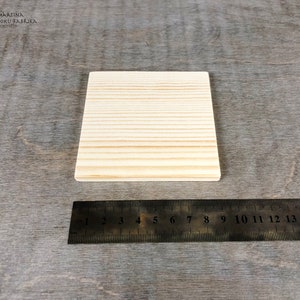 Blank Wood Coaster, Unfinished Pine Wood Squares, Wood Tile, Craft and Projects, Gift for kids, Painting Pyrography Crafting